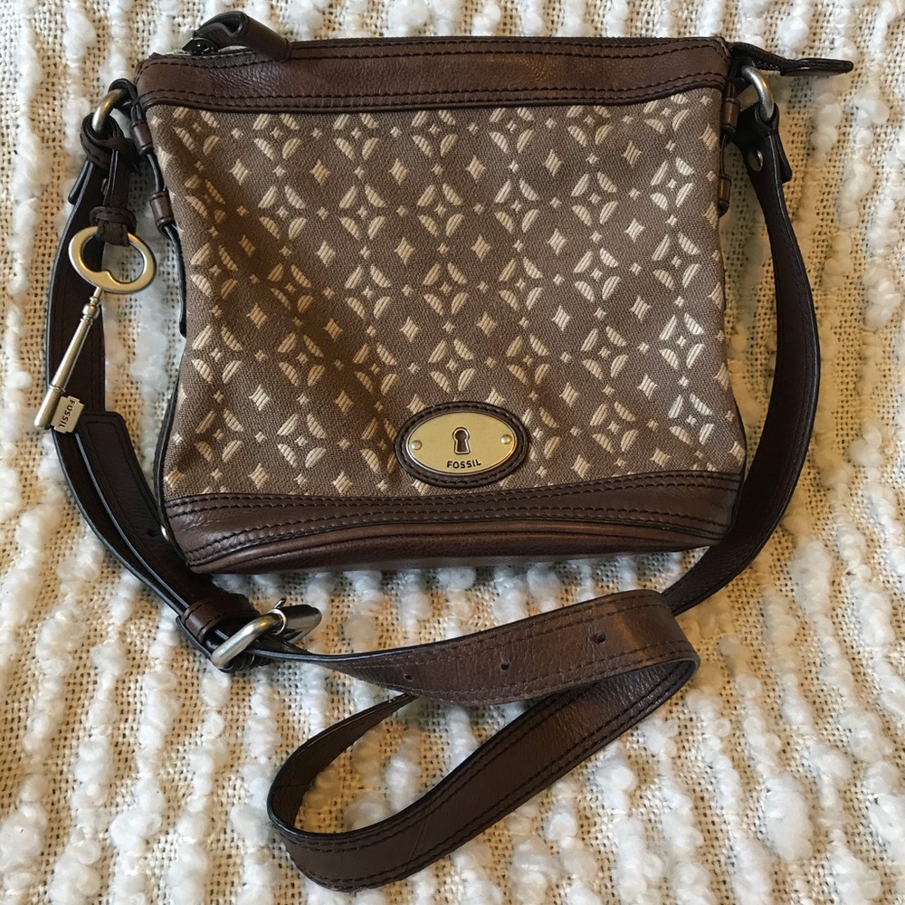 Fossil Maddox jacquard Crossbody Purse